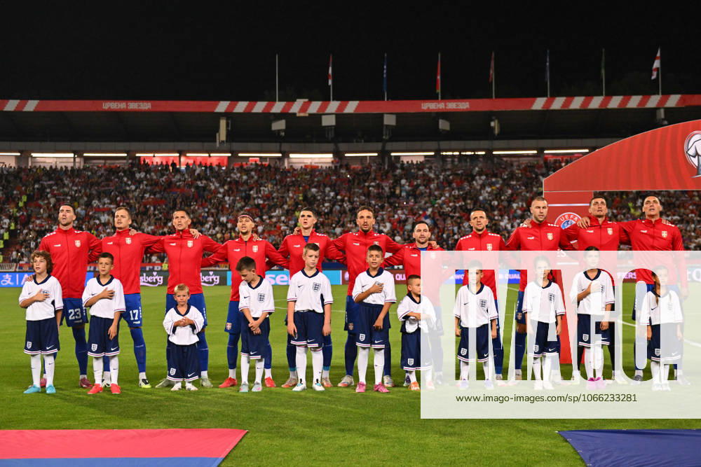 SERBIA vs ENGLAND TEAM football Serbia vs England FIFA World Cup, WM, Weltmeisterschaft, Fussball qualification match at Rajko Mitic stadium, Belgrade 09.09.2025 Foto: FOOTBALL, SERBIA, ENGLAND, FIFA WORLD CUP QUALIFICATIONS MATCH Beograd Rajko Mitic stadium Serbia