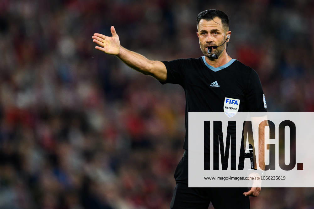 Referee Balazs Berke during the FIFA World Cup, WM, Weltmeisterschaft, Fussball Qualifier football match between Norway and Moldova on September 9, 2025 in Oslo. Photo: Vegard Grott BILDBYRAN kod VG VG0807 bbeng fotball football soccer fotboll fifa world cup qualifiers european qualifiers 2026 uefa world cup qualifiers vm-kvalifisering vm kvalik vm kval norge norway moldavien moldova