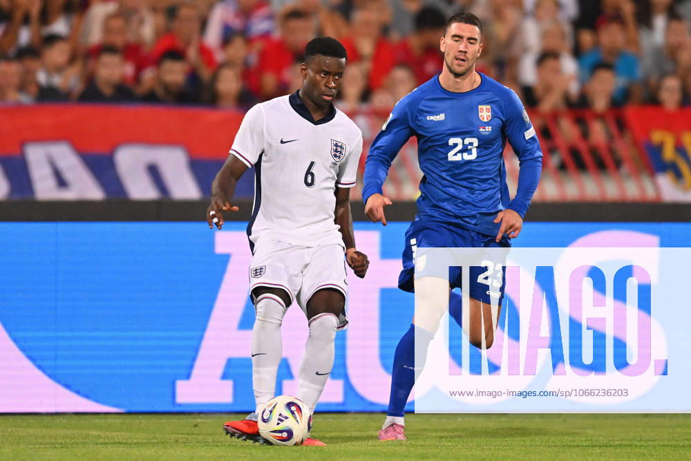 SERBIA vs ENGLAND MARC GUEHI football Serbia vs England FIFA World Cup, WM, Weltmeisterschaft, Fussball qualification match at Rajko Mitic stadium, Belgrade 09.09.2025 Foto: FOOTBALL, SERBIA, ENGLAND, FIFA WORLD CUP QUALIFICATIONS MATCH Beograd Rajko Mitic stadium Serbia