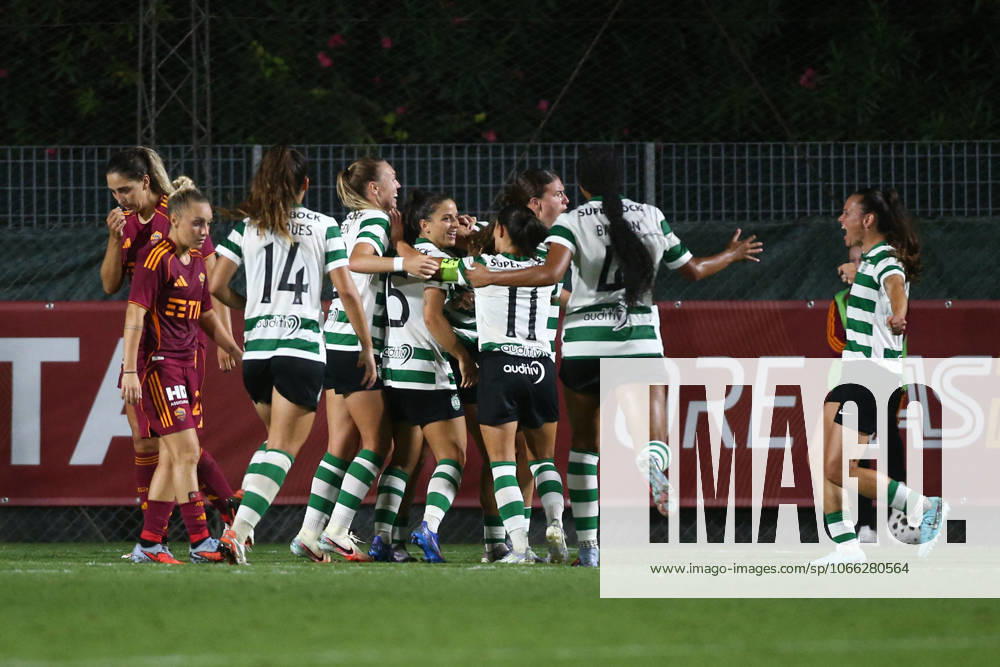 CALCIO - Champions League Women - AS Roma vs Sporting CP 11.09.2025 Roma vs Sporting Lisbona Women s Champions League; Calcio; Nella foto: Esultanza Sporting (Foto Gino Mancini) Rome Italy