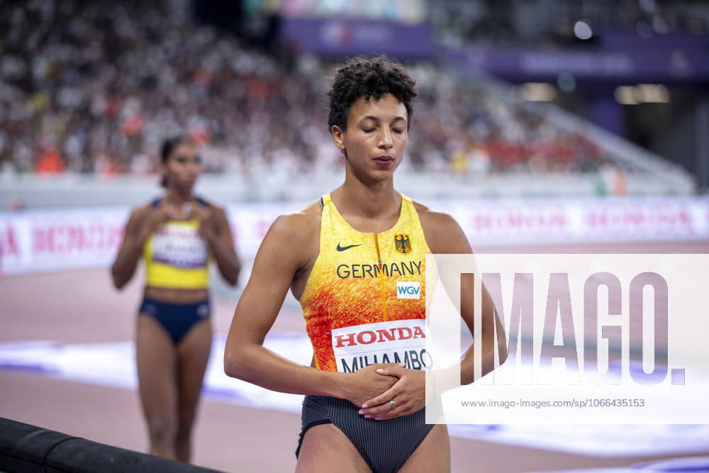Day 2 - World Athletics Championships Tokyo 2025 Malaika Mihambo of Team Germany looks on during the Woman s Long Jump Final on day two of the World Athletics Championships Tokyo 2025 at National Stadium on September 14, 2025 in Tokyo, Japan Tokyo Japan