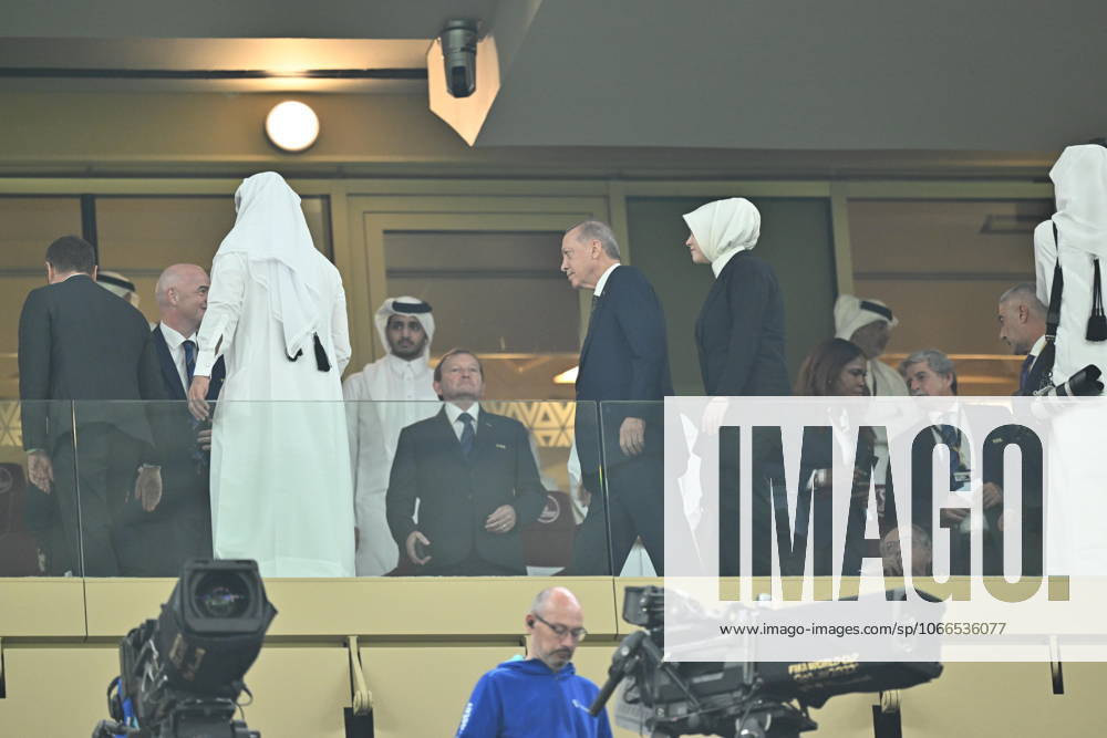 Argentina v France: FIFA World Cup, WM, Weltmeisterschaft, Fussball 2022 Final LUSAIL CITY, QATAR - DECEMBER 18: Turkish President Recep Tayyip Erdogan arrives at the Lusail Stadium prior the FIFA World Cup Qatar 2022 Final match between Argentina and France on December 18, 2022 in Lusail City, Qatar. Doha Qatar. Editorial use only. Please get in touch for any other usage.