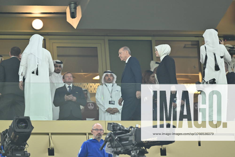 Argentina v France: FIFA World Cup, WM, Weltmeisterschaft, Fussball 2022 Final LUSAIL CITY, QATAR - DECEMBER 18: Turkish President Recep Tayyip Erdogan arrives at the Lusail Stadium prior the FIFA World Cup Qatar 2022 Final match between Argentina and France on December 18, 2022 in Lusail City, Qatar. Doha Qatar. Editorial use only. Please get in touch for any other usage.