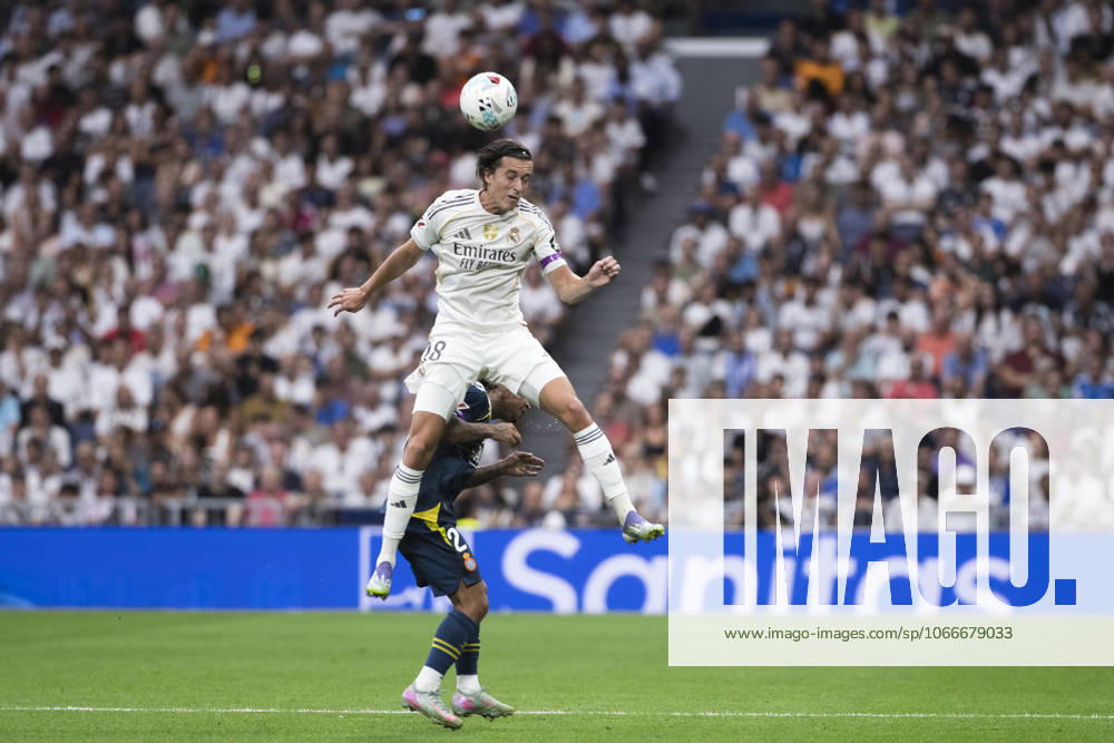 LA LIGA EA Sports - Real Madrid vs Espanyol MADRID, SPAIN - September 20:Alvaro Carreras of Real Madrid in action during the La Liga 2025 26 match between Real Madrid and Espanyol at Santiago Bernabeu Stadium. (Photo by Guillermo Martinez) Madrid Santiago Bernabeu Stadium Spain