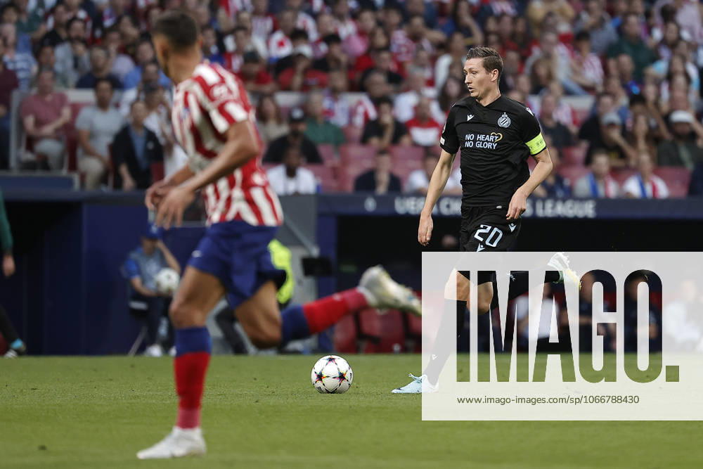 Atletico Madrid v Club Brugge - UEFA Champions League MADRID, SPAIN - OCTOBER 12: Club Brugge s player Hans Vanaken in action during the UEFA Champions League Group B football match between Atletico Madrid and Club Brugge at Civitas Metropolitano Stadium in Madrid, Spain on October 12, 2022. Madrid Spain. Editorial use only. Please get in touch for any other usage.