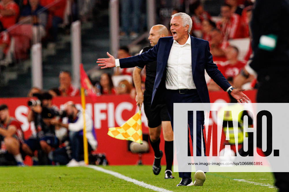 Jose Mourinho seen during Liga Portugal game between SL Benfica and Rio Ave FC (Ball Raw Images Maciej Rogowski) Lisbon Estadio Da Luz Portugal