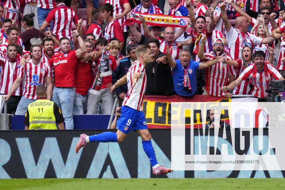 ESP: Atletico de Madrid - Real Madrid CF La Liga EA Sports. Date 7 Alexander Sorloth of Atletico de Madrid celebrates after scoring goal during the La Liga EA Sports match between Atletico de Madrid and Real Madrid CF played at Riyadh Metropolitano Stadium on September 27, 2025 in Madrid. kpng