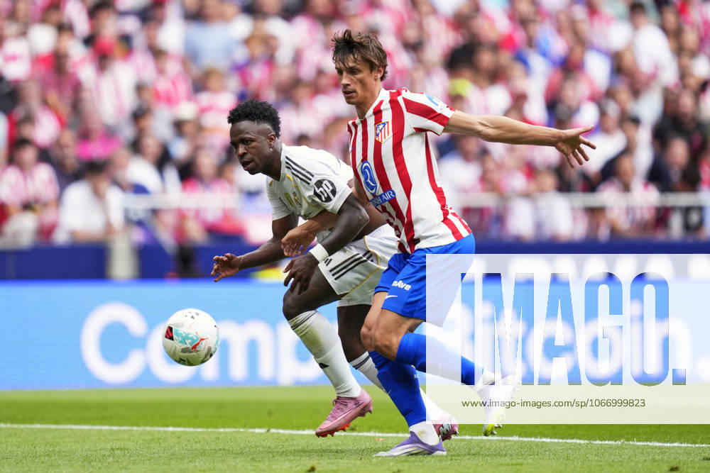 ESP: Atletico de Madrid - Real Madrid CF La Liga EA Sports. Date 7 Vinicius Junior of Real Madrid CF and Dean Huijsen of Real Madrid CF during the La Liga EA Sports match between Atletico de Madrid and Real Madrid CF played at Riyadh Metropolitano Stadium on September 27, 2025 in Madrid. kpng