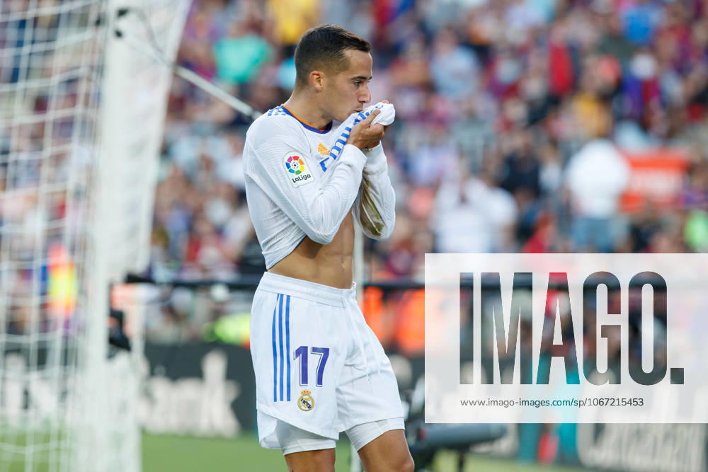 FC Barcelona, Barca v Real Madrid CF - La Liga Santander BARCELONA, SPAIN - OCTOBER 24: Lucas Vazquez of Real Madrid after scoring a goal during the La Liga match between FC Barcelona and Real Madrid at Camp Nou in Barcelona on October 24, 2021 Catalonia Spain. Editorial use only. Please get in touch for any other usage.