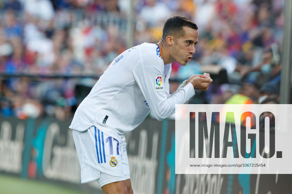 FC Barcelona, Barca v Real Madrid CF - La Liga Santander BARCELONA, SPAIN - OCTOBER 24: Lucas Vazquez of Real Madrid after scoring a goal during the La Liga match between FC Barcelona and Real Madrid at Camp Nou in Barcelona on October 24, 2021 Catalonia Spain. Editorial use only. Please get in touch for any other usage.