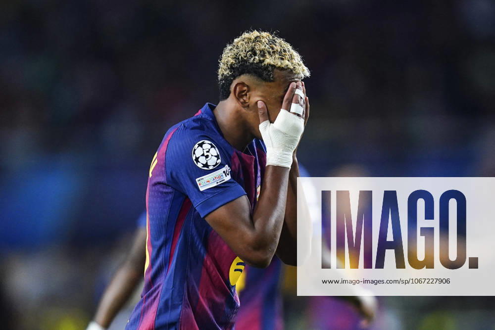 ESP: FC Barcelona, Barca v Paris Saint Germain. UEFA Champions League. Matchday 2. Lamine Yamal of FC Barcelona during the UEFA Champions League match, between FC Barcelona and Paris Saint Germain PSG, Lluis Companys Stadium on October 1, 2025 in Barcelona, Spain. kpng