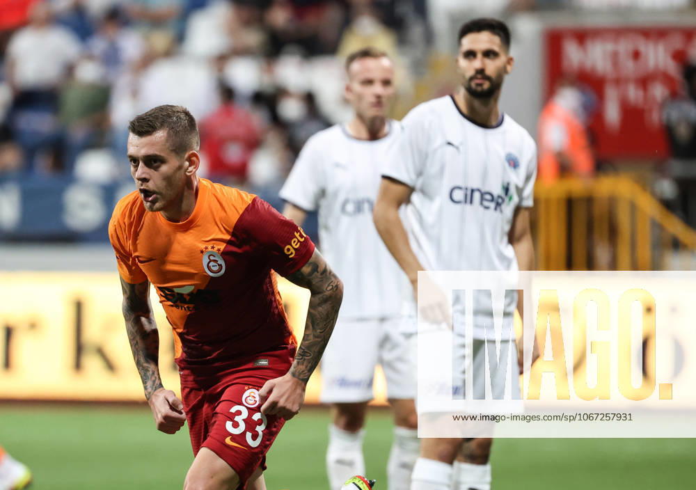 Kasimpasa v Galatasaray - Turkish Super Lig ISTANBUL, TURKEY - AUGUST 29: Alexandru Cicaldau (33) of Galatasaray celebrates a goal during Turkish Super Lig week 3 match between Kasimpasa and Galatasaray at Recep Tayyip Erdogan Stadium on August 29, 2021 in Istanbul, Turkey. Istanbul Turkey. Editorial use only. Please get in touch for any other usage.