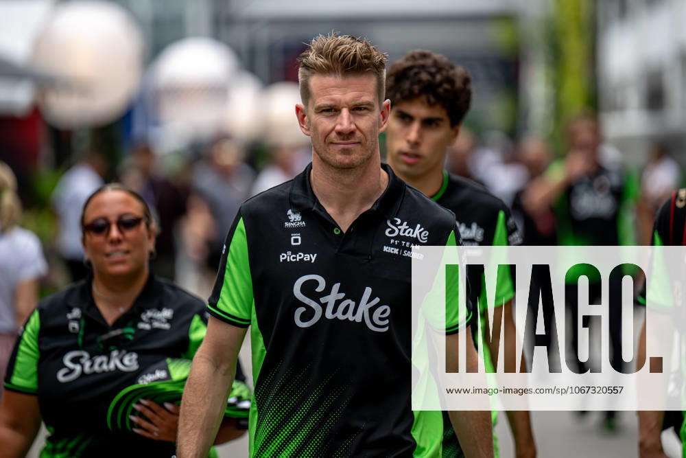 MARINA BAY, SINGAPORE: Nico Hulkenberg, racing for the Stake F1 Team team during the 2025 Formula 1 Singapore Grand Prix at the Marina Bay Street Circuit in Marina Bay, Singapore
