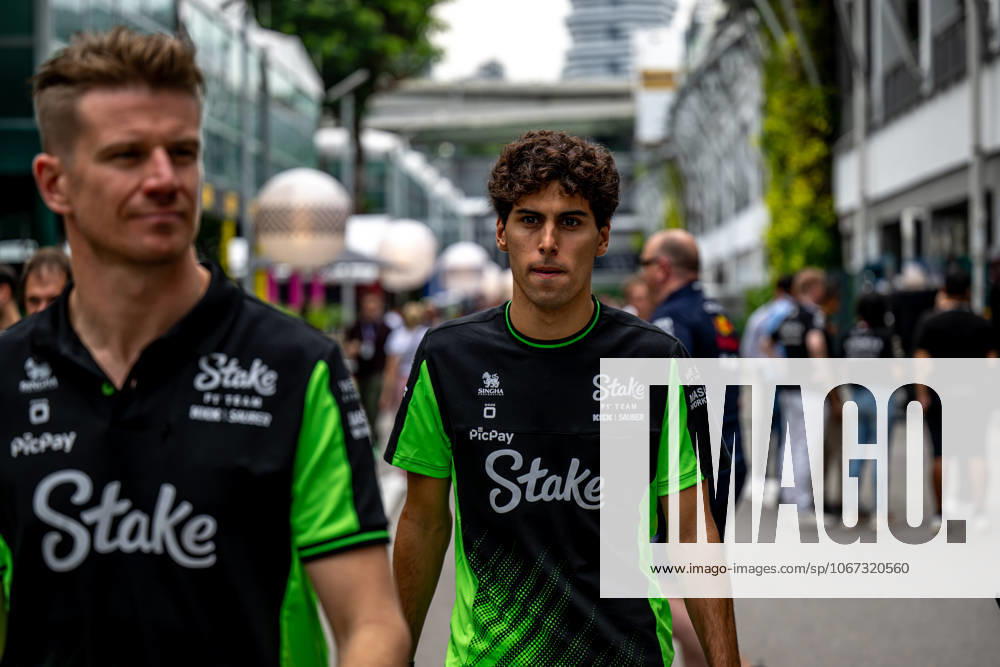MARINA BAY, SINGAPORE: Gabriel Bortoleto, racing for the Stake F1 Team team during the 2025 Formula 1 Singapore Grand Prix at the Marina Bay Street Circuit in Marina Bay, Singapore