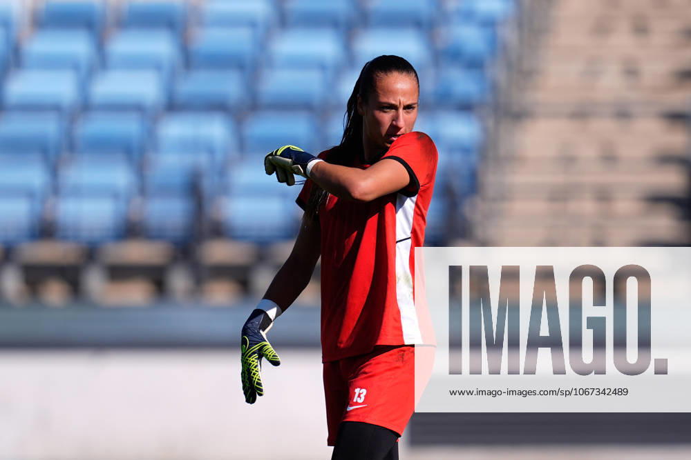 Antonia Canales of Levante Badalona looks on during the Spanish Women League, Liga F, football match played between Real Madrid and FC Levante Badalona at Alfredo Di Stefano stadium on October 04, 2025, in Valdebebas, Madrid, Spain. Valdebebas Spain - ZUMAa181 20251004_zaa_a181_017