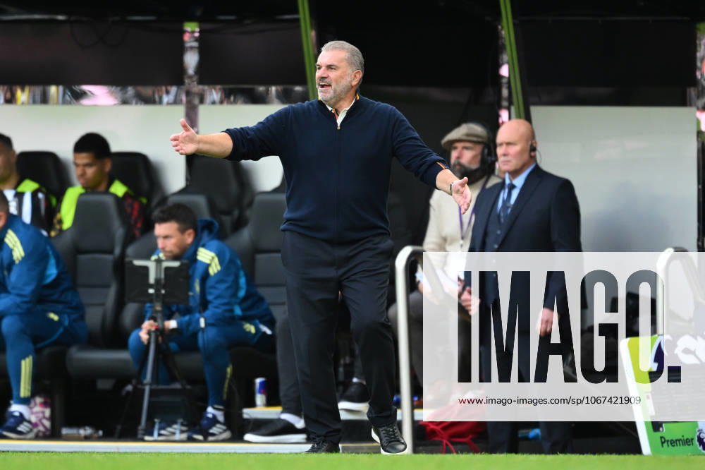 Newcastle United v Nottingham Forest - Premier League Ange Postecoglou, Nottingham Forest head coach, gestures at the referee during the Premier League match between Newcastle United and Nottingham Forest at St. James s Park in Newcastle, England, on October 5, 2025. Newcastle Tyne and Wear United Kingdom