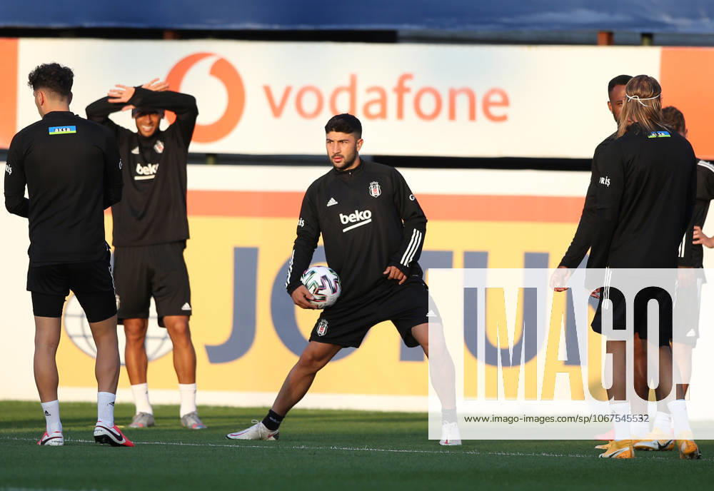 Besiktas training session ahead of UEFA Europa League match against Portugal s Rio Ave ISTANBUL, TURKEY - SEPTEMBER 23: Guven Yalcin (C) of Besiktas attends a training session ahead of the UEFA Europa League 3rd qualifying round match against Portugal s Rio Ave at Besiktas Nevzat Demir Facilities in Istanbul, Turkey on September 23, 2020. Istanbul Turkey. Editorial use only. Please get in touch for any other usage.