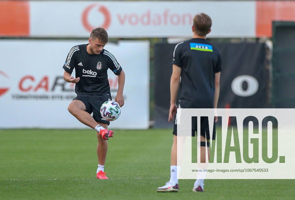 Besiktas training session ahead of UEFA Europa League match against Portugal s Rio Ave ISTANBUL, TURKEY - SEPTEMBER 23: Adem Ljaic (L) of Besiktas attends a training session ahead of the UEFA Europa League 3rd qualifying round match against Portugal s Rio Ave at Besiktas Nevzat Demir Facilities in Istanbul, Turkey on September 23, 2020. Istanbul Turkey. Editorial use only. Please get in touch for any other usage.
