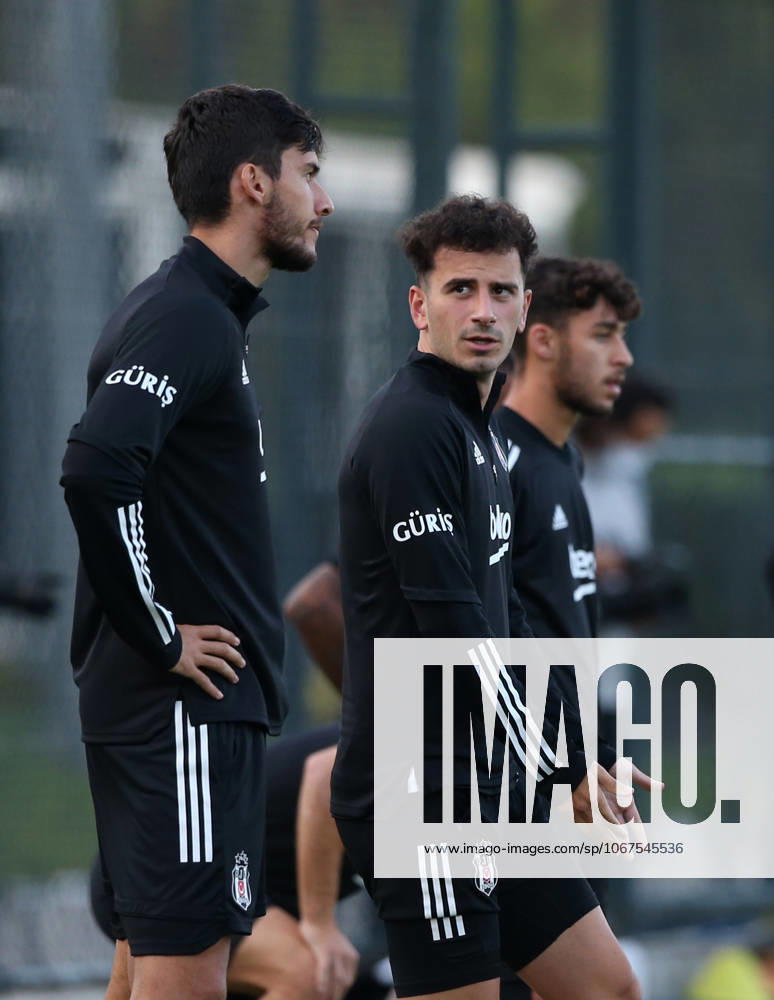Besiktas training session ahead of UEFA Europa League match against Portugal s Rio Ave ISTANBUL, TURKEY - SEPTEMBER 23: Oguzhan Ozyakup (2nd L) of Besiktas attends a training session ahead of the UEFA Europa League 3rd qualifying round match against Portugal s Rio Ave at Besiktas Nevzat Demir Facilities in Istanbul, Turkey on September 23, 2020. Istanbul Turkey. Editorial use only. Please get in touch for any other usage.
