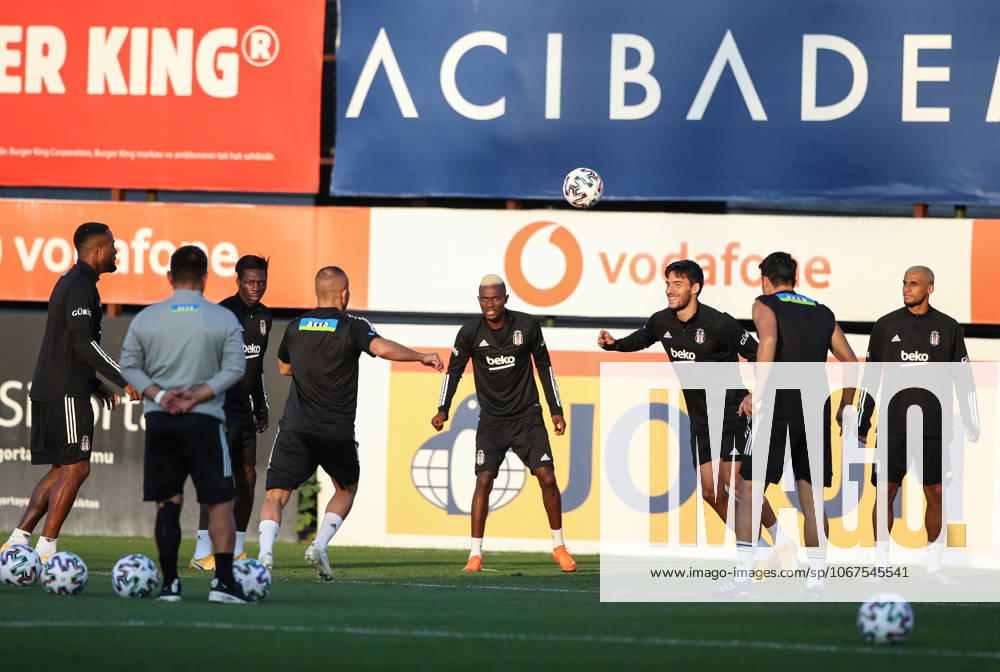 Besiktas training session ahead of UEFA Europa League match against Portugal s Rio Ave ISTANBUL, TURKEY - SEPTEMBER 23 : Players of Besiktas attend a training session led by Besiktas assistant coach Murat Sahin ahead of the UEFA Europa League 3rd qualifying round match against Portugal s Rio Ave at Besiktas Nevzat Demir Facilities in Istanbul, Turkey on September 23, 2020. Istanbul Turkey. Editorial use only. Please get in touch for any other usage.