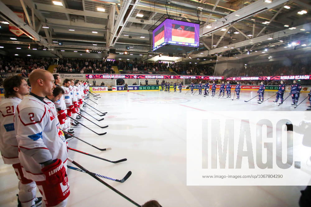 Ice hockey, Eishockey - CHL, EC RBS vs Berlin SALZBURG,AUSTRIA,15.OCT.25 - ICE HOCKEY - CHL, Champions Hockey League, group stage, EC Red Bull Salzburg vs Eisbaeren Berlin. Image shows EC RBS and Berlin. GEPAxpictures xMathiasxMandl