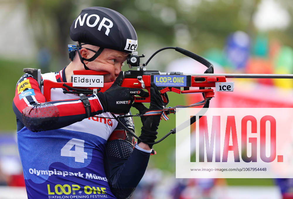 BIATHLON - Loop One Opening Festival MUNICH,GERMANY,19.OCT.25 - BIATHLON - Loop One Opening Festival. Image shows Johannes Dale-Skjevdal (NOR). GEPAxpictures xThomasxBachun
