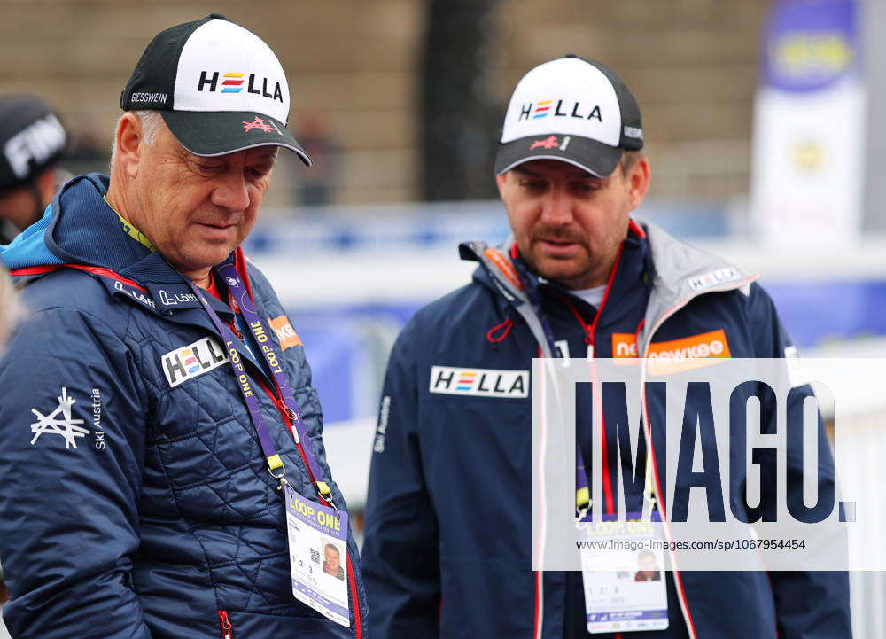BIATHLON - Loop One Opening Festival MUNICH,GERMANY,19.OCT.25 - BIATHLON - Loop One Opening Festival. Image shows coach Markus Fischer and coach Alexander Jakob (AUT). GEPAxpictures xThomasxBachun