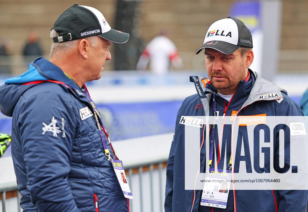 BIATHLON - Loop One Opening Festival MUNICH,GERMANY,19.OCT.25 - BIATHLON - Loop One Opening Festival. Image shows coach Markus Fischer and coach Alexander Jakob (AUT). GEPAxpictures xThomasxBachun