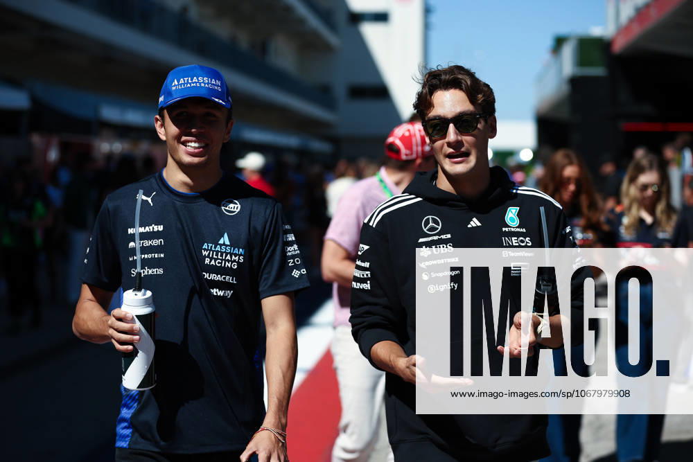 F1 - UNITED STATES GRAND PRIX 2025 RUSSELL George (gbr), Mercedes AMG F1 Team W16, portrait and ALBON Alexander (tha), Williams Racing FW47, portrait during the 2025 Formula 1 United States Grand Prix, 19th round of the 2025 FIA Formula One World Championship, WM, Weltmeisterschaft from October 17 to 19, 2025 on the Circuit of the Americas, in Austin, Texas, United States of America - AustinUnited States