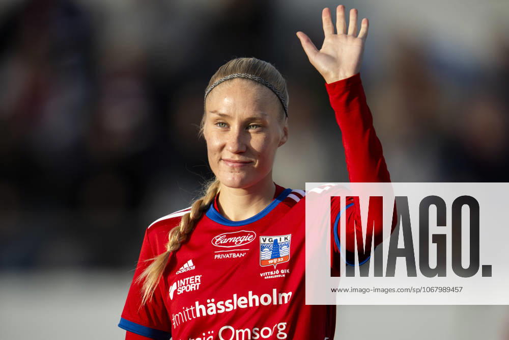Vittsjös Sanni Ojanen under fotbollsmatchen i Damallsvenskan mellan Vittsjö och Hammarby den 19 oktober 2025 i Vittsjö.