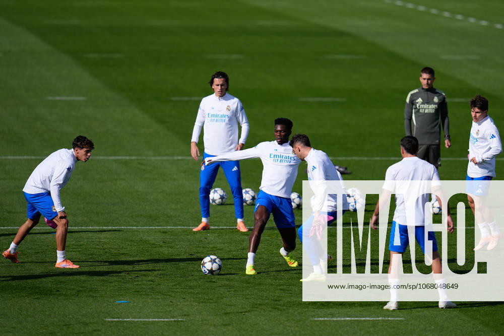 Aurelien Tchouameni during a training session and press conference, PK, Pressekonferenz ahead of their UEFA Champions League 2025 26 match against Juventus FC at Ciudad Deportiva Real Madrid on October 21, 2025, in Valdebebas, Madrid, Spain. Valdebebas Spain - ZUMAa181 20251021_zaa_a181_003