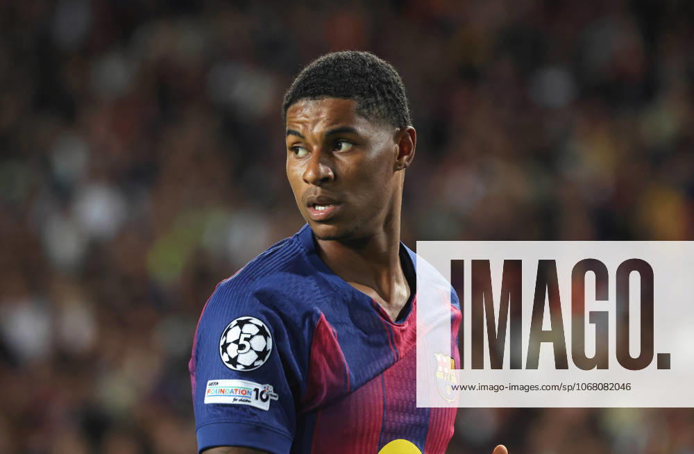 FC Barcelona, Barca v Olympiacos FC - UEFA Champions League 2025 26 League Phase MD3 Marcus Rashford plays during the match between FC Barcelona and Olympiacos FC, corresponding to Matchday 3 of the League phase of the UEFA Champions League, at the Lluis Companys Stadium in Barcelona, Spain, on October 21, 2025. Barcelona Barcelona Spain