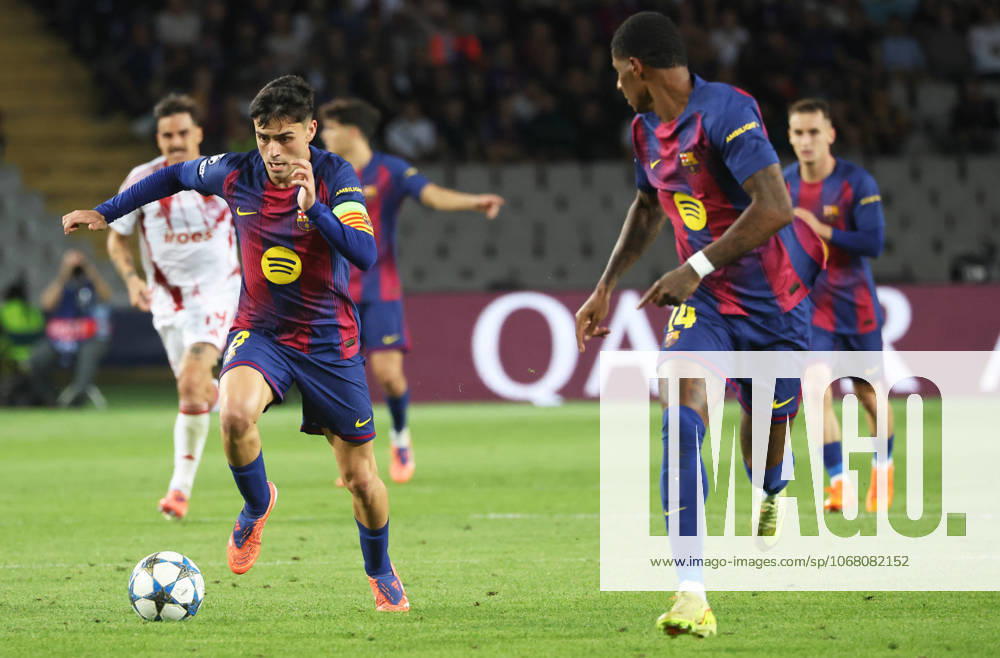 FC Barcelona, Barca v Olympiacos FC - UEFA Champions League 2025 26 League Phase MD3 Pedri and Marcus Rashford play during the match between FC Barcelona and Olympiacos FC, corresponding to Matchday 3 of the League phase of the UEFA Champions League, at the Lluis Companys Stadium in Barcelona, Spain, on October 21, 2025. Barcelona Barcelona Spain