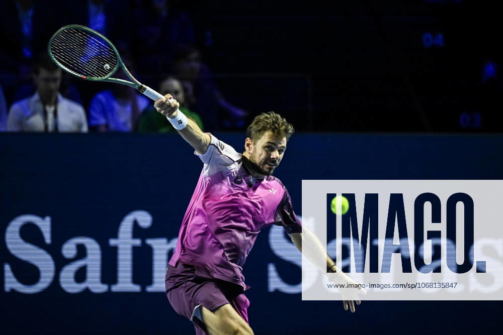 23rd October 2025; St. Jakobshalle, Basel, Switzerland; 2025 ATP, Tennis Herren Swiss Indoor Tennis Day 5; Stan Wawrinka (SUI) in action during the match against Casper Ruud in the second round DavidxEmm Content restricted for UK based newspaper