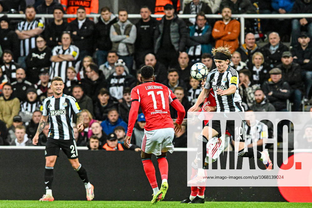 Newcastle United v Benfica UEFA Champions League Anthony Gordon of Newcastle United on the ball during the UEFA Champions League match at St. James s Park, Newcastle UK Newspapers OUT