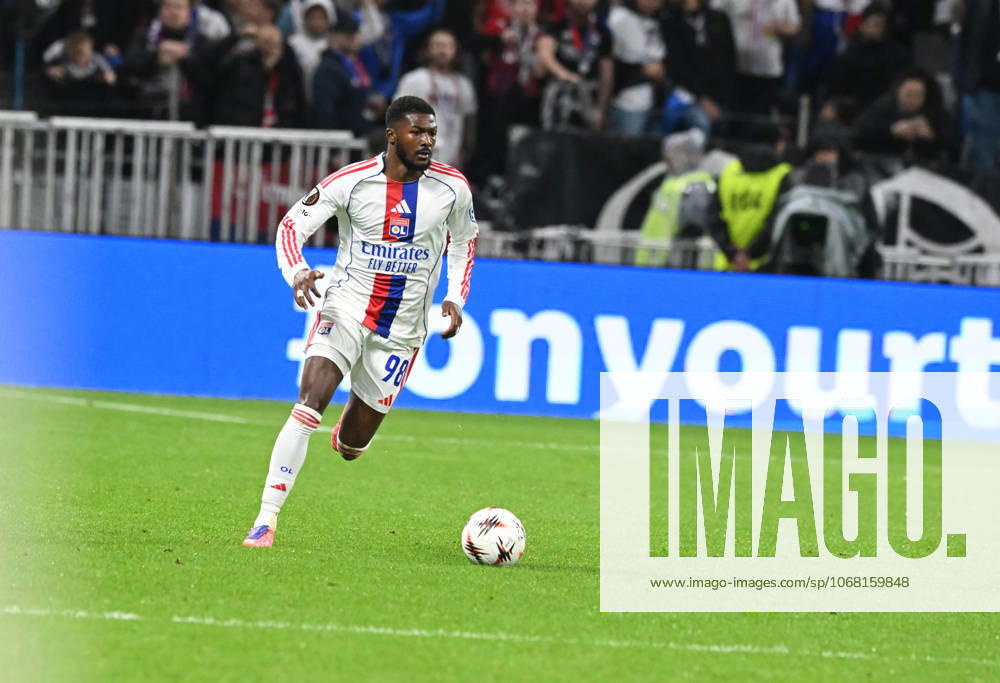 Football : Olympique Lyon v FC Bale -UEFA Europa ligue Ainsley Maitland-Niles of olympique Lyon during the UEFA Europa League match between Lyon and FC Bale at Groupama Stadium Decines Charpieu Lyon on October 23, 2025 , France