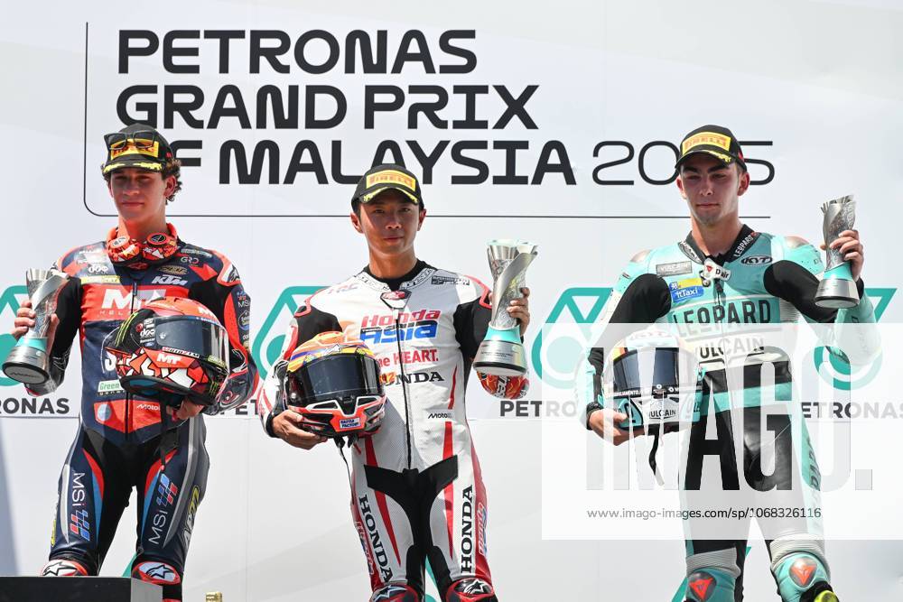 Races of Petronas Grand Prix of Malaysia of MotoGP at Sepang Circuit. October 26 2025 In picture: Moto3 Taiyo Furusato , Angel Piqueras and Adrian Fernandez Carreras del Gran Premio de MotoGP de Malasia en el Circuito Internacional de Sepang. 26 de Octubre de 2025 POOL MotoGP.com Cordon Press Images will be for editorial use only. Mandatory credit: MotoGP.com Cordon Press Cordon Press