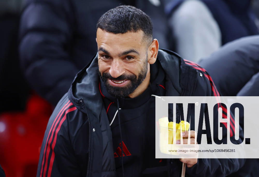 Mohamed Salah of Liverpool with a pot of pineapple Liverpool v Crystal Palace, EFL Carabao Cup, Fourth Round, Football, Anfield, Liverpool, UK - 29 Oct 2025Liverpool Anfield United Kingdom
