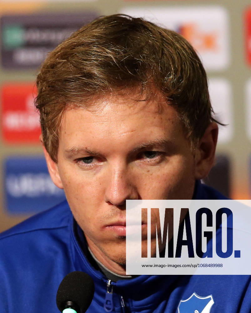 Hoffenheim s press conference, PK, Pressekonferenz ahead of the UEFA Europa League match ISTANBUL, TURKEY - NOVEMBER 01: Head coach of Hoffenheim Julian Nagelsmann attends a joint press conference ahead of UEFA Europa League Group C soccer match between Hoffenheim and Medipol Basaksehir at Fatih Terim Stadium in Istanbul, Turkey on November 01, 2017. Istanbul Turkey. Editorial use only. Please get in touch for any other usage.