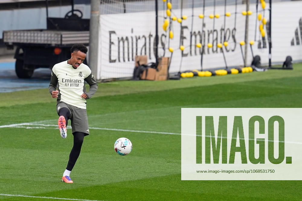 Eder Militao during the training day of Real Madrid ahead the Spanish League, LaLiga EA Sports, football match against Valencia CF at Ciudad Deportiva Real Madrid on October 31, 2025, in Valdebebas, Madrid, Spain. Valdebebas Spain - ZUMAa181 20251031_zaa_a181_042