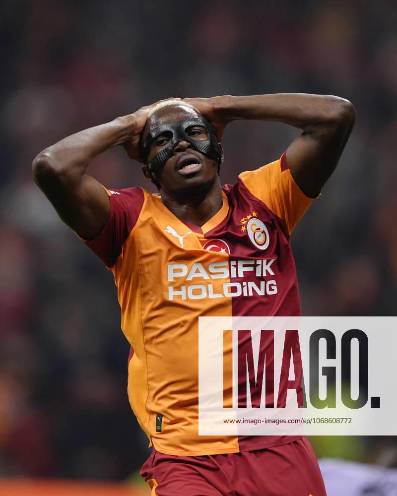 Galatasaray v Trabzonspor Turkish Super League Victor James Osimhen of Galatasaray SK reacts during the Turkish Super League match between Galatasaray and Trabzonspor at the Rems Park Stadium on November 1, 2025 in Istanbul, Turkey. (Photo by Gokhan Taner Middle East Images) Istanbul Istanbul Türkiye