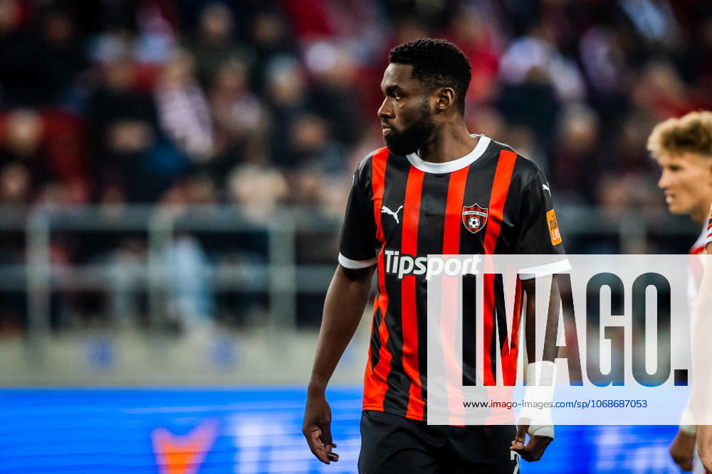 SPARTAK TRNAVA - TRENCIN Patrick Nwadike of Spartak during the 13th round of Nike liga football match between FC Spartak Trnava and AS Trencin. City Arena, Trnava, Slovakia, November, 02, 2025. Photo by Branislav Racko