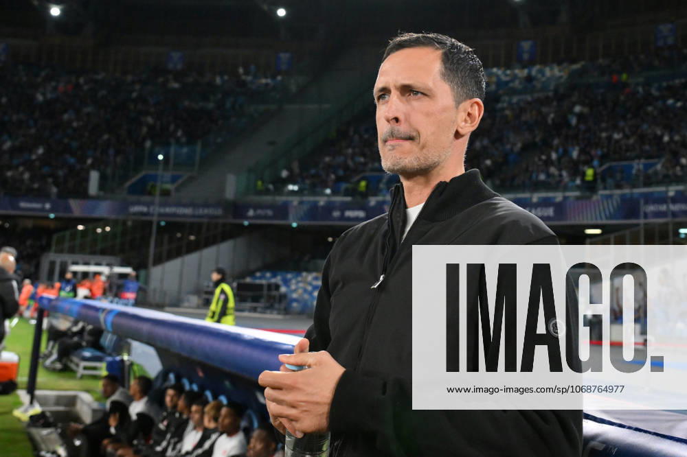 4th November 2025, Stadio Diego Armando Maradona, Naples, Italy; Champions League Football; Napoli versus Eintracht Frankfurt; Dino Toppmoller head coach of Eintracht Frankfurt AllShotLive Content restricted for UK based newspaper