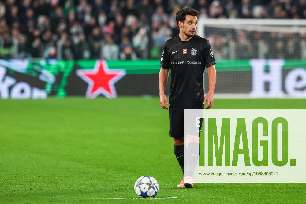 Pedro Goncalves of Sporting CP seen in action during UEFA Champions League 2025 26 League Phase - Matchday 4 football match between Juventus FC and Sporting CP at Allianz Stadium in Turin Italy on 04 November 2025. Turin Allianz Stadium Turin Italy