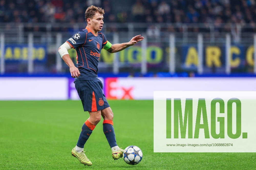 Nicolo Barella of FC Internazionale seen in action during UEFA Champions League 2025 26 League Phase - Matchday 4 football match between FC Internazionale and FC Kairat Almaty at San Siro Stadium in Milan Italy on 05 November 2025. Milan Stadio Giuseppe Meazza Milan Italy