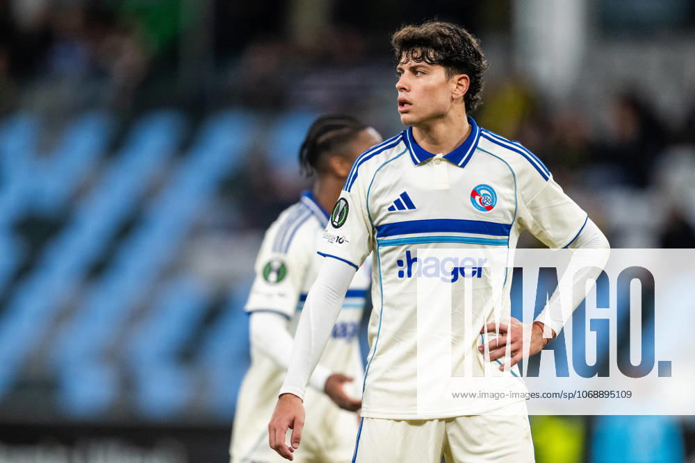 Rafael Luis of Strasbourg during the UEFA Conference League football match between Häcken and Strasbourg on November 6, 2025 in Gothenburg. Photo: Mathias Bergeld BILDBYRAN kod MB MB1234 fotboll football soccer fotball uefa conference league conference league häcken strasbourg bbeng