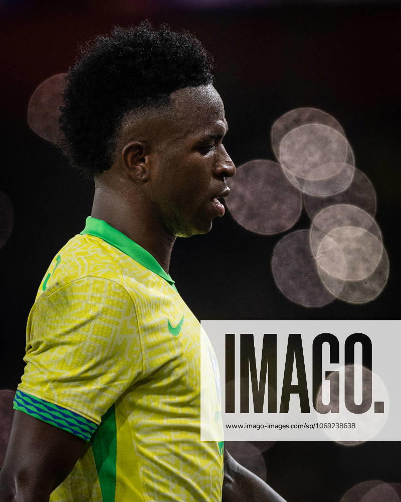Brazil x Senegal Vini Jr in action during game against Senegal at Emirates stadium in London, UK, today November 15, 2024.