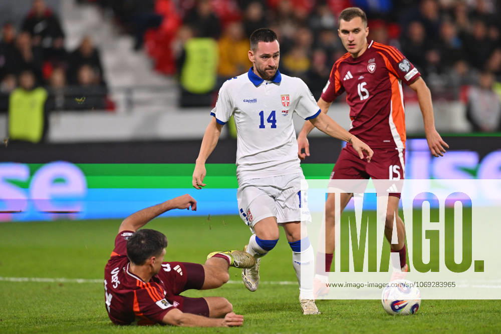 SERBIA vs LATVIA ANDRIJA ZIVKOVIC football Serbia vs Latvia FIFA World Cup, WM, Weltmeisterschaft, Fussball qualification match at Dubocica stadiuim , Leskovac 16.11.2025 Foto: FOOTBALL, SERBIA, LATVIA, FIFA WORLD CUP QUALIFICATIONS MATCH Leskovac Dubocica stadium Serbia
