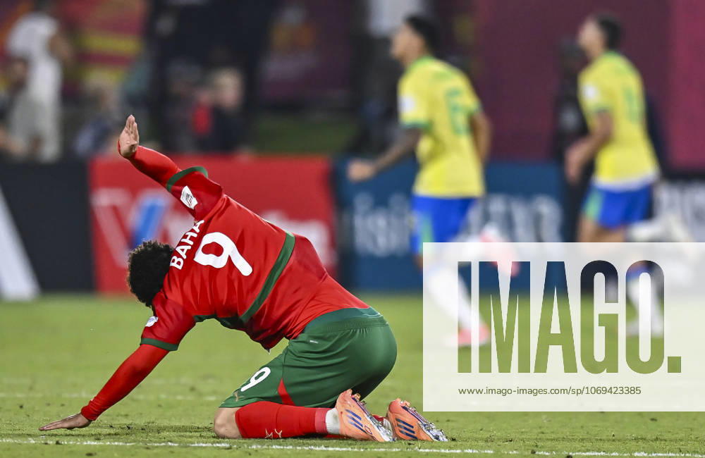Morocco v Brazil : Quarter-final- FIFA U-17 World Cup Qatar 2025 Ziyad Baha of Morocco looks dejected after the FIFA U-17 World Cup Qatar 2025 Quarter-final match between Morocco and Brazil in Doha, Qatar, on November 21, 2025. DOHA Qatar