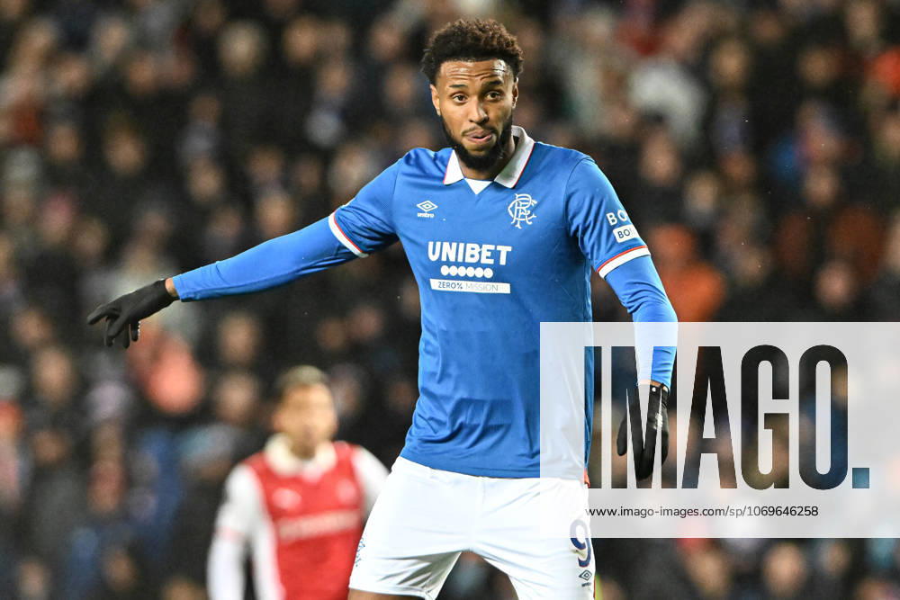 Rangers v S.C. Braga UEFA Europa League Youssef Chermiti of Rangers during the UEFA Europa League match at Ibrox Stadium, Glasgow UK Newspapers OUT